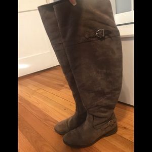 American Rag Taupe Over the Knee Boots